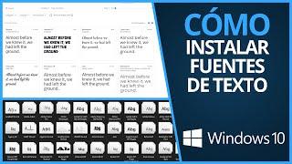 Cómo instalar fuentes de texto en la computadora | Tutorial fácil