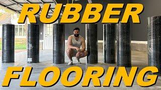How to Install Home Gym Rubber Flooring with Tape (Rubber Flooring Inc 1/2" Mega Rubber Rolls)
