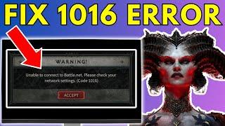 How To Fix Diablo 4 Error Code 1016