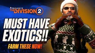 Every Agent In The Division 2 Should Have THESE ITEMS! - Best Way To Farm Exotics In The Division 2