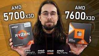 R7 5700X3D vs R5 7600X vs R5 7600X3D - Productivity & Gaming Benchmarks