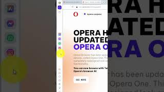 Opera One : Discover the Magic of AI in Your Browser for Free with Aria and ChatGPT