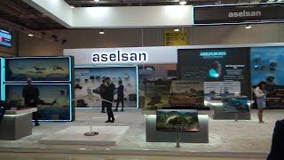 ASELSAN from Turkiye displays electronic pods air defense systems ADEX Defense Exhibition Azerbaijan