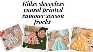 kids summer season sleeves dress