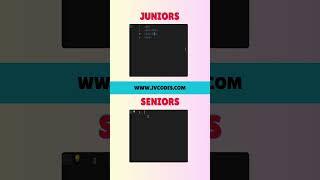 JUNIORS Coders Vs SENIORS Coders #codes #shorts  #coding #programming #webdevelopment #jvcodes