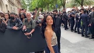 AMINA MUADDI AT BALENCIAGA'S HAUTE-COUTURE SHOW IN PARIS