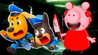 Sheriff Labrador & Dobie Escape EVIL PEPPA PIG PRISON