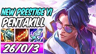 S+ INSANE 1v9 NEW ON-HIT PRESTIGE MASTER YI JUNGLE PENTAKILL - HOW TO PLAY | New Best Build & Runes