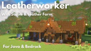 LEATHERWORKER HOUSE & LEATHER + COOKED BEEF FARM | Minecraft Tutorial | Java & Bedrock [1.21]