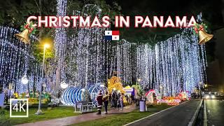 🟡 [4K]    Como es la navidad en Panamá 2024 |  Alumbrado navideño parque Urracá 