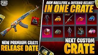 Next Premium Crate Release Date | AKM Hellfire Coming In Custom Crate | Old Mythic | PUBGM