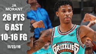 Ja Morant breaks in the Grizzlies' throwback uniforms with 26 vs. Lakers | 2019-20 NBA Highlights