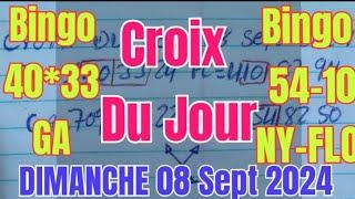 CROIX DU JOUR ️ MATIN 08 SEPT 2024 BIW BIW 40*33Ga 54-10 Flo-NY Frape tout kote #boulchopoujodia