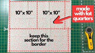 Fat Quarter Quilt Pattern: Half Square Triangle Quilt Tutorial