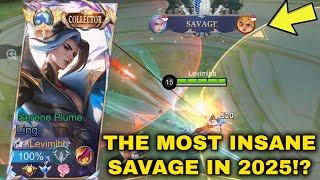 THE MOST INSANE LING FASTHAND SAVAGE IN 2025!? | MY FIRST LING SAVAGE WITH BEST BUILD & EMBLEM 2025