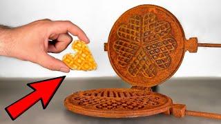ASMR - Heart Waffle Machine Restoration - Cooking with Tysy