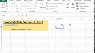 How to Multiply Fractions in Excel