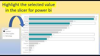  Highlight Selected Value in the Slicer of a Clustered Column Chart in Power BI! 