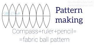 How to make a fabric ball pattern - sphere template