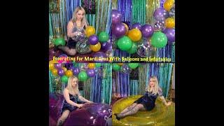 Decorating For Mardi Gras Balloons and Inflatables Vlog