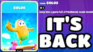 Solos is back?! Unity only shows in Fall Guys.