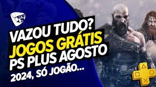 Vazou Tudo?! JOGOS GRÁTIS PSN PLUS AGOSTO 2024! Só JOGÃO !!!