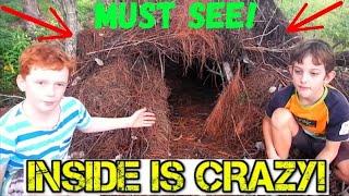 Kids Make Their Own Ultimate Survival Shelter!