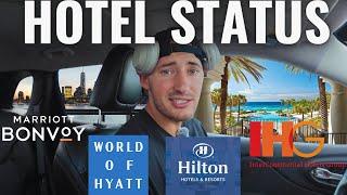 How To Get Hotel Status With Marriott, Hilton, Hyatt & IHG