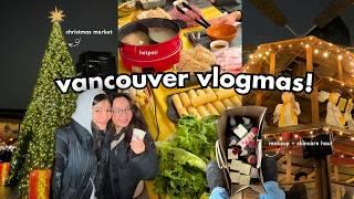 vancouver vlog | christmas market, warehouse sales, gym time, hotpot night