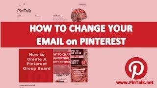 How to Change Your Email Address on Pinterest