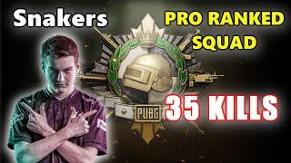 eU Snakers, FuzzFace, Corsac & Adeebster - 35 KILLS - PRO RANKED SQUAD - PUBG