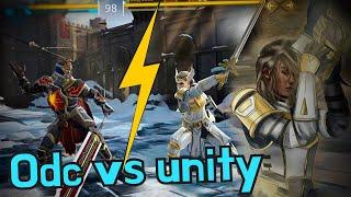 what happened at 6 min 43 sec ? Unity Vs Odyssey Non-stop *intense matches* || Shadow Fight 4 Arena