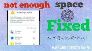 How to fixed error insufficient space on the device in android phone (easy step)