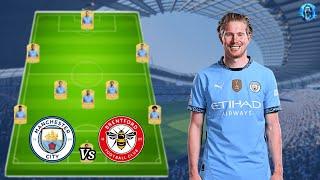 Manchester City Lineup Vs Brentford Fc - Premier League MatchDay 21