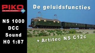 Piko 97502 NS 1000 de geluiden en Artitec C12c rijtuigen