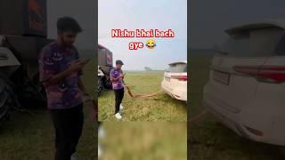 nishu bhai Bach gye #nishudeshwal#rohitdeshwal #trending#modifiedtractor #tractortochan#viralshort