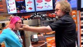 Lil Caesars Bouncer Has Had Enough Of This Lady | Best Freakouts