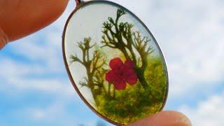 Pendan Made From Dried Plants And EPOXY RESIN | RESIN ART