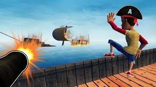 Pirate Ship Battle At Sea! | Garry's Mod Gameplay | Gmod Gameplay - Ship Building & Pirate Survival!