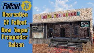 FALLOUT 76 CAMP BUILD | PROSPECTOR SALOON | FALLOUT NEW VEGAS INSPIRED CAMP TOUR