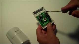 How to install a burglar alarm motion detector.