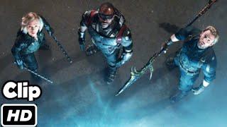 Cap, Black Widow & Falcon VS Black Order Fight Scene In Hindi Avenger Infinty War Movie Clip HD