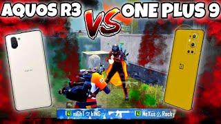 AQUOS R3 vs ONE PLUS 9  HDR GRAPHICS 60FPS  PUBG MOBILE