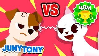 Dog vs. Cat | VS Series | Animal Song for Kids | Kindergarten Song | JunyTony