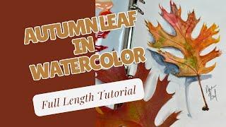 EASY Autumn Leaf Tutorial ft. Hitoto Watercolors