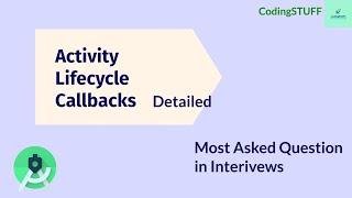 Activity Lifecycle  : Most Important  Interview Topic Explained in Detail ( Android Development )