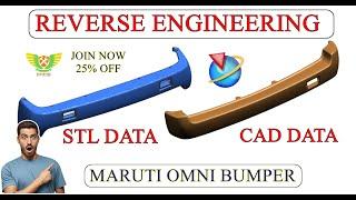 Reverse Engineering in NX Unigraphics CAR Bumper Design (Scanning Data STL+Alignment+modeling)