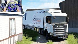 I Survived the Narrowest Roads in EURO TRUCK SIMULATOR 2 | Steering Wheel Gameplay