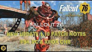 Fallout 76 | New Update 1.10 Patch Notes | PS4, PC & Xbox One | February 19, 2019