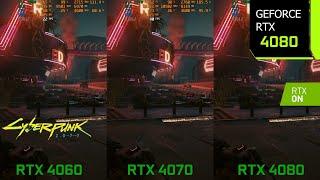 RTX 4060 vs RTX 4070 vs RTX 4080 Path Tracing in Cyberpunk 2077 - How Big is the Difference?